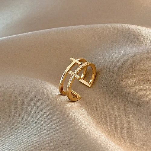 Anillo Doble Cruz - Faith Merch Store
