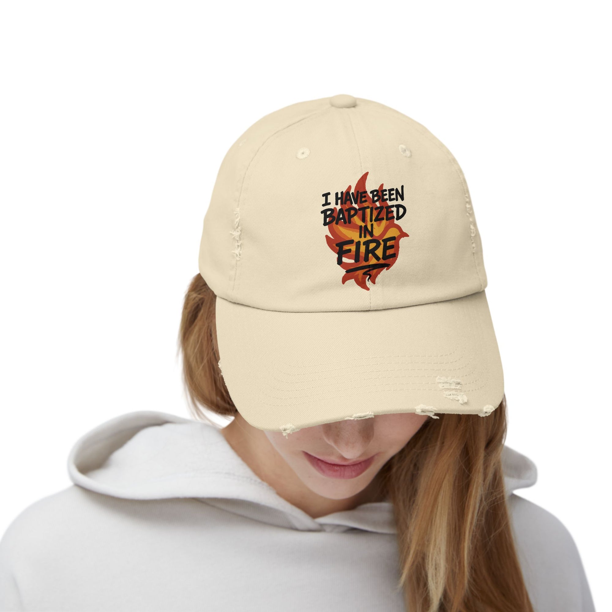 Cap “Baptized in Fire” – English - Faith Merch Store
